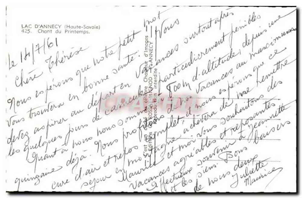 एन्नेकी के झील — प्रिंटम के गान — चानोइन रोसमॉन्ड के संस्करण, संख्या 425 - पीछे