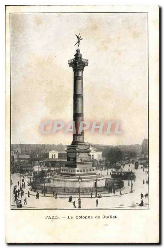 Paris — A Coluna de Julho — Coleção da Petite République, Paris - Frente