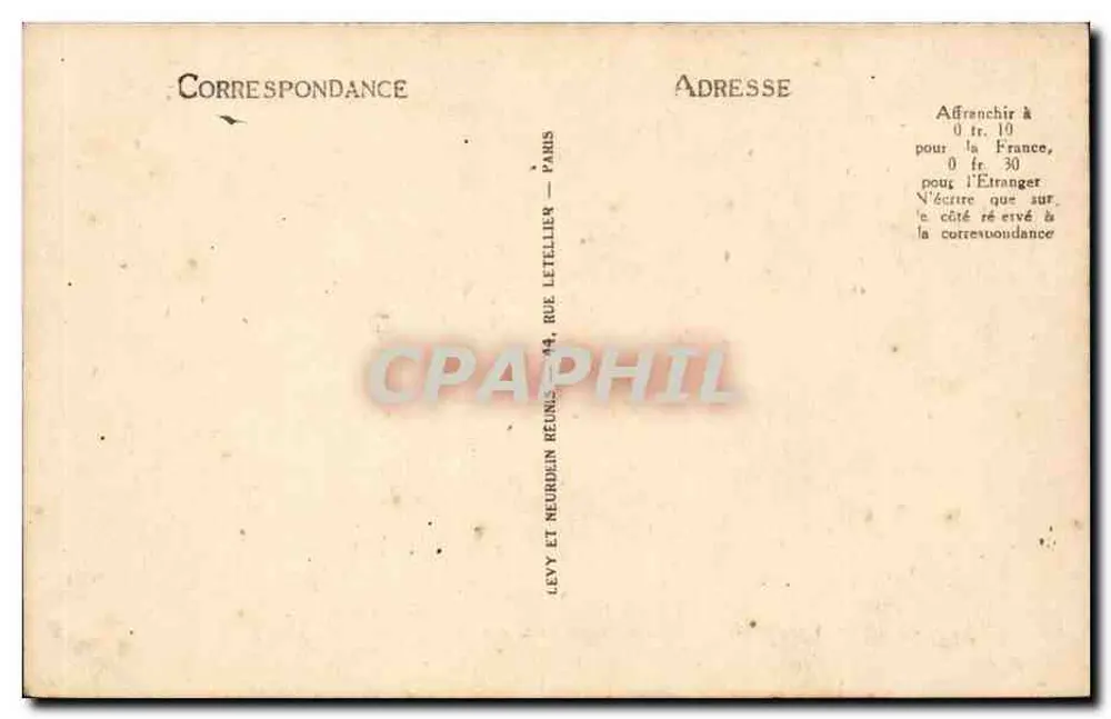 Paris - Ansicht der Tuileries-Gärten - ND - Rückseite