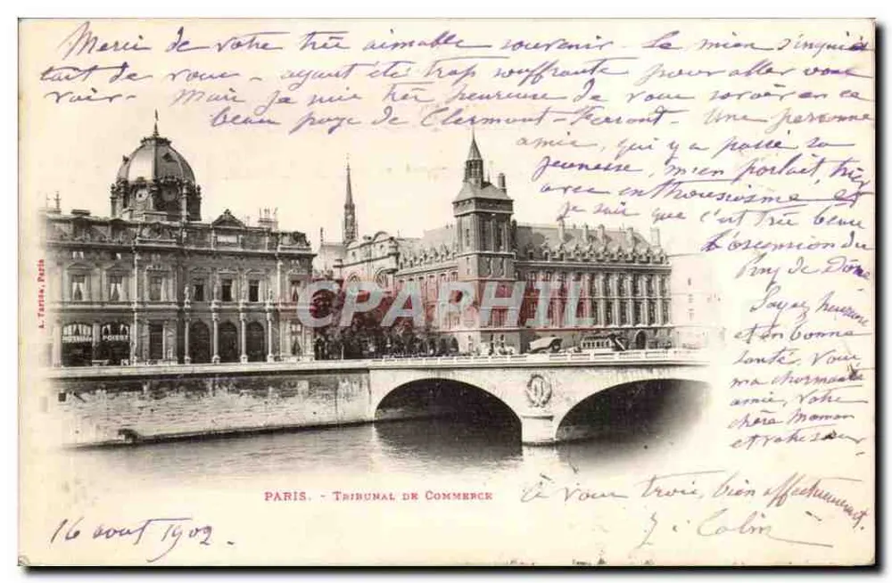 Paris - Gericht des Handels — L. Tarte, Paris - Vorderseite