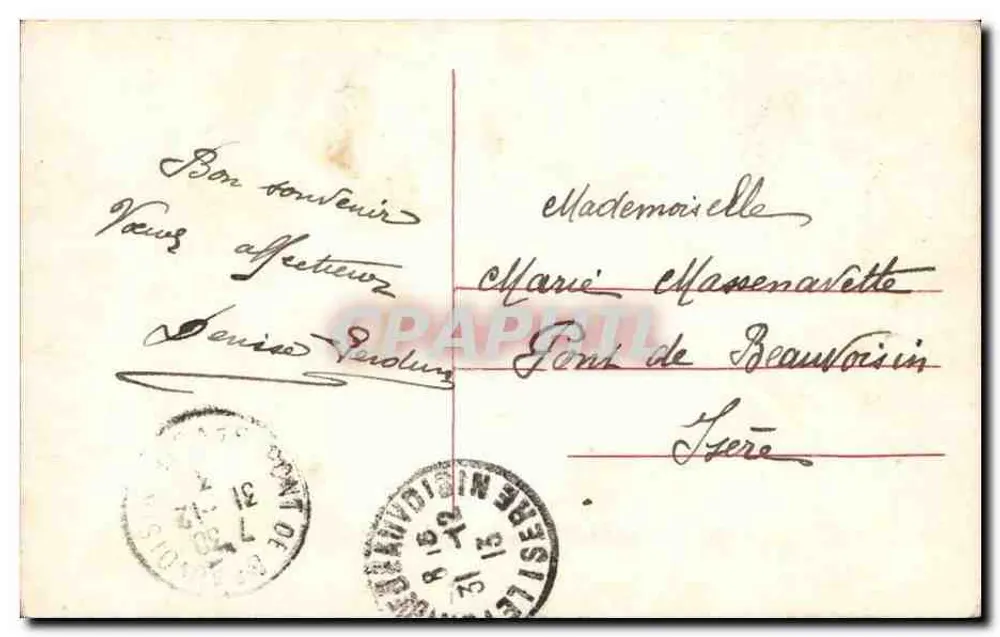 Winterlandschaft — Frohe Weihnachten — Verlag G. Lévy, Nr. 268 - Rückseite