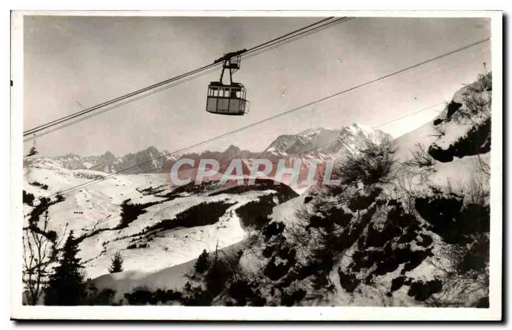 Mégeve Station 1113 m — De Franse Alpen van de keten van de Monts-Blancs — uitgever niet zichtbaar - Voorkant