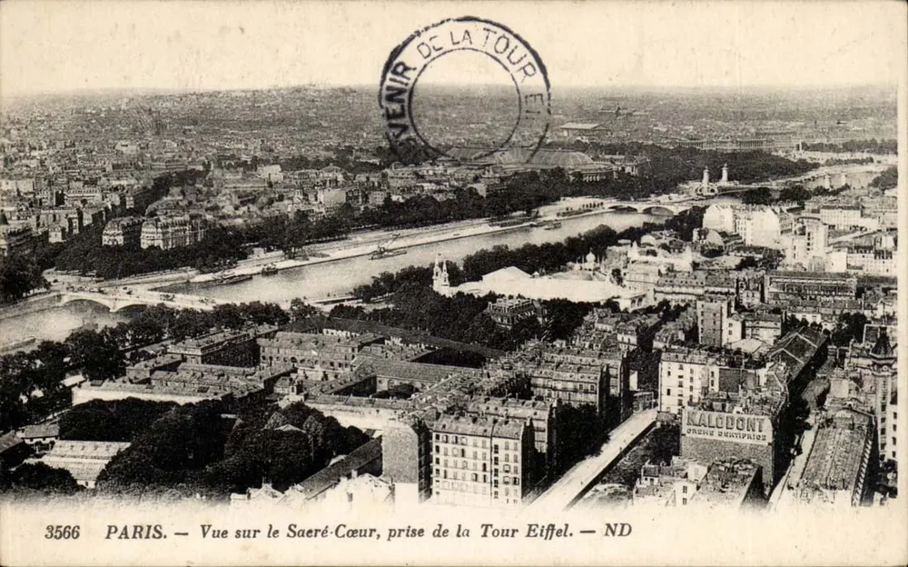 Paris — Ansicht des Sacré-Cœur, aufgenommen von der Eiffelturm — Kaldbont - Vorderseite