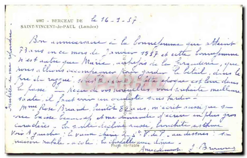 Berceau de Saint-Vincent-de-Paul — Landes — 4007 - Rückseite