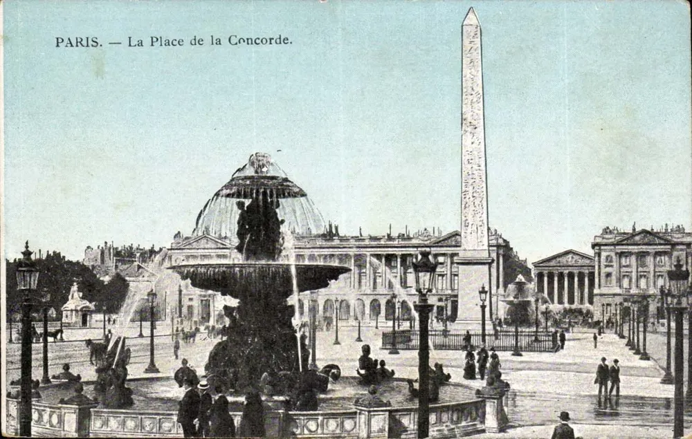Paris — A Praça da Concórdia — editor não identificado - Frente