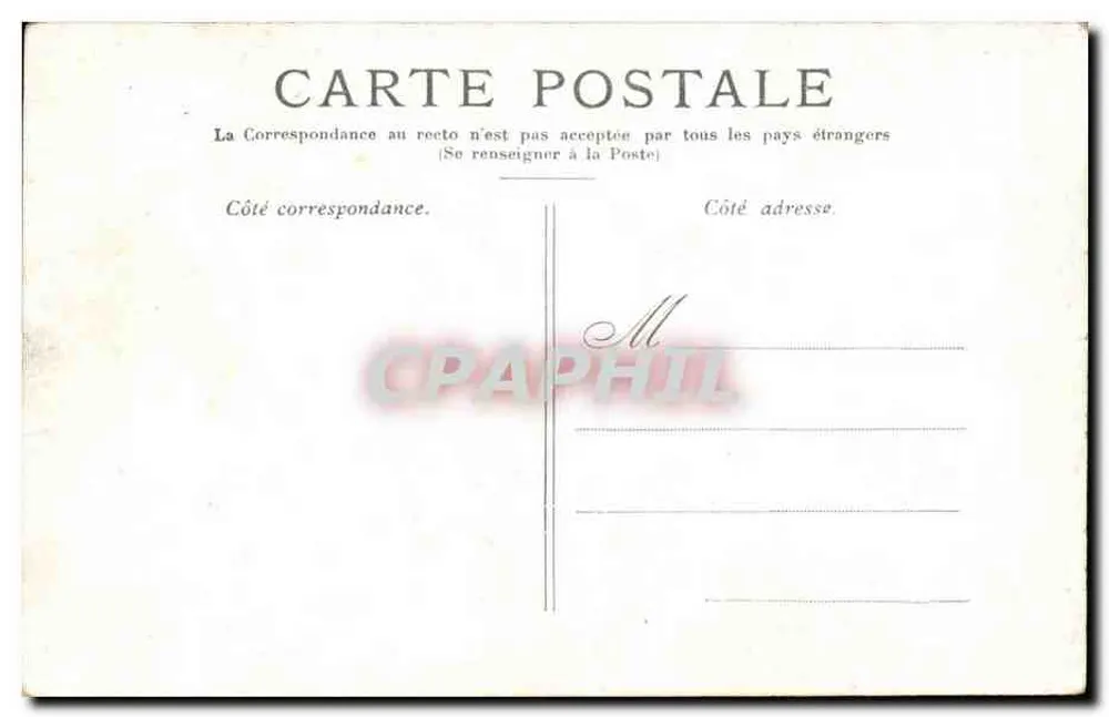 Paris — A Praça da Concórdia — editor não identificado - Verso