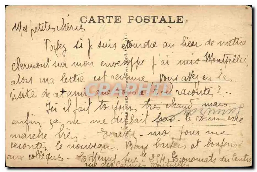 Montpellier — Promenade du Peyrou — Éd. Gép - Verso