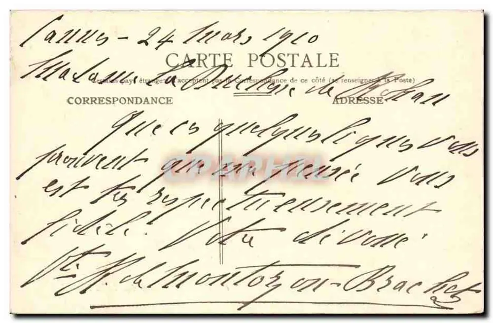 Cannes — Avenida de la Libertad — Edición Picard, Niza - Reverso