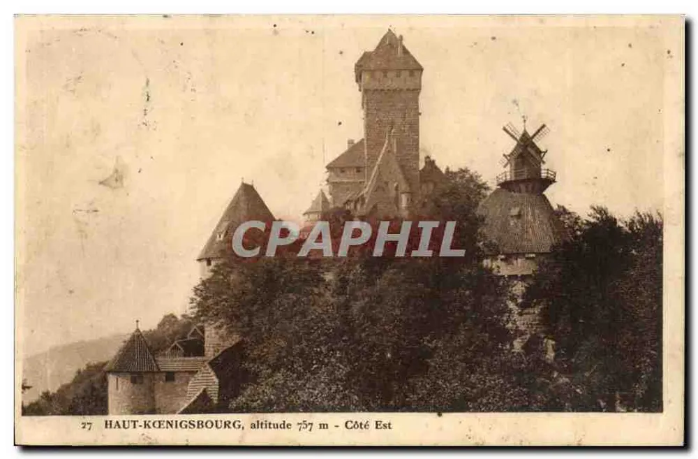 Haut-Kœnigsbourg — castelo e moinho de vento — Edição do Castelo - Frente