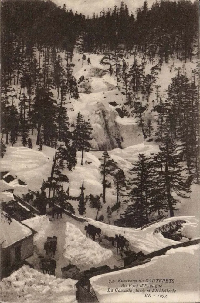 Umgebung von Cauterets — Die Eiskaskade und das Hotel — BR - 1273 - Vorderseite