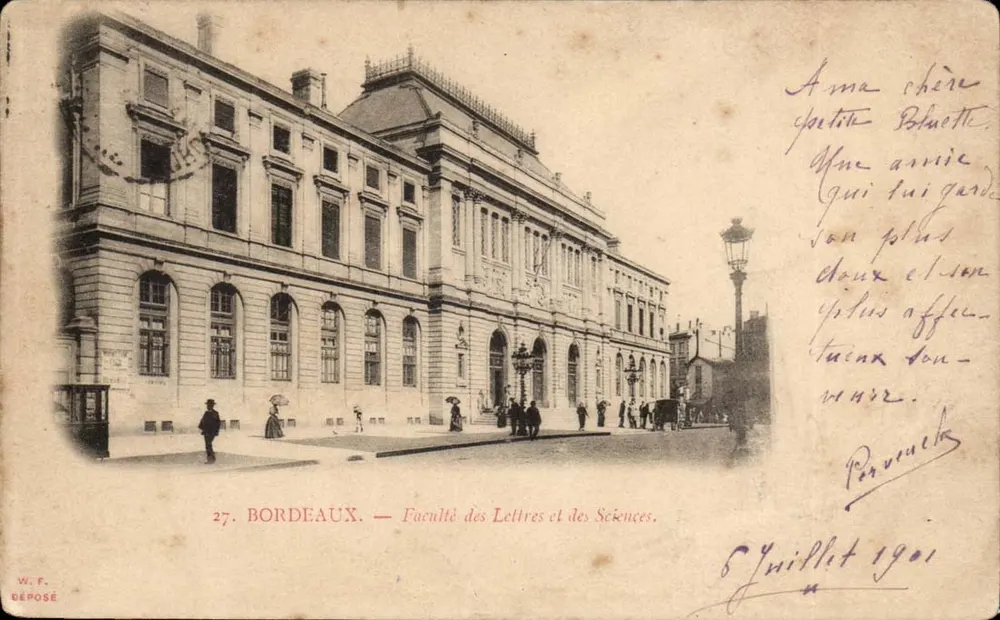 Bordeaux — Faculdade de Letras e Ciências — W.F. Déposé - Frente