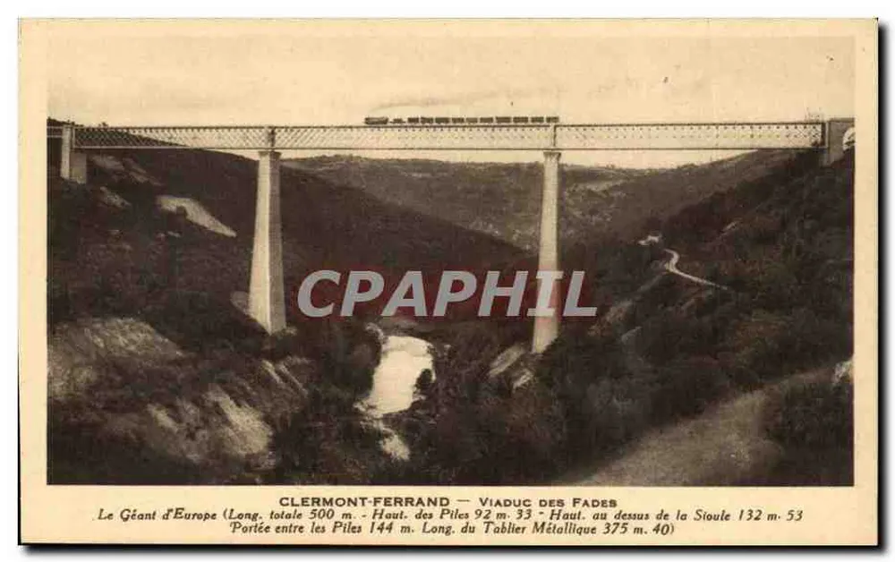 Clermont-Ferrand — Viaduto das Fades — O Gigante da Europa - Frente