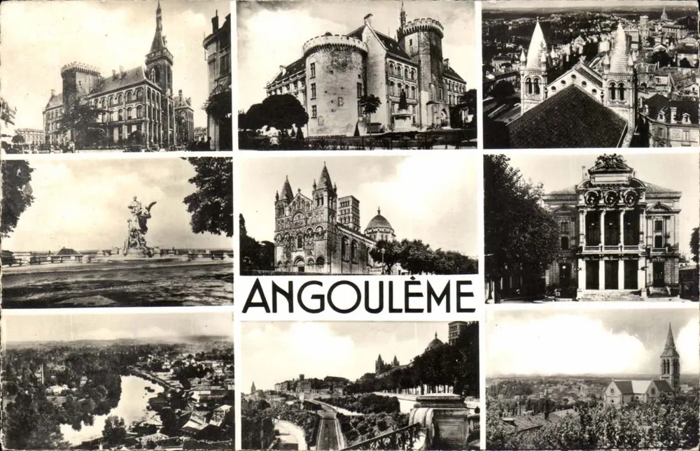 Angoulême — vista panorâmica e monumentos — Éditions du Globe, n° 16 - Frente