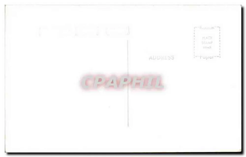 Visão de porto tropical — palmeiras e montanhas — editor desconhecido - Verso