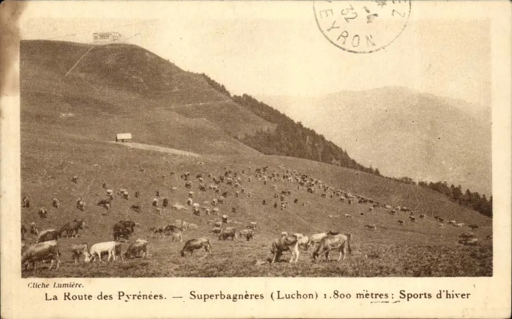 Die Pyrenäenroute — Superbagnères (Luchon) 1.800 Meter : Wintersport — Cliche Lumiére - Vorderseite