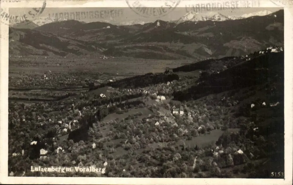 Lutzenberg m. Voralberg — Luftbild — Verlag Phot. 5153 - Vorderseite