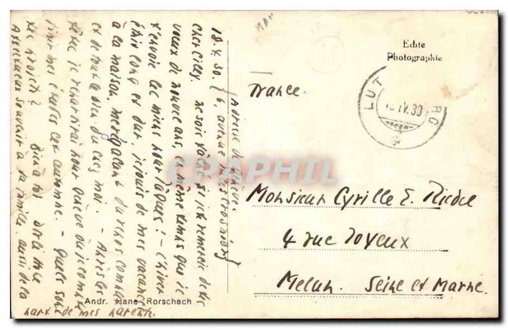 Lutzenberg m. Voralberg — Luftbild — Verlag Phot. 5153 - Rückseite