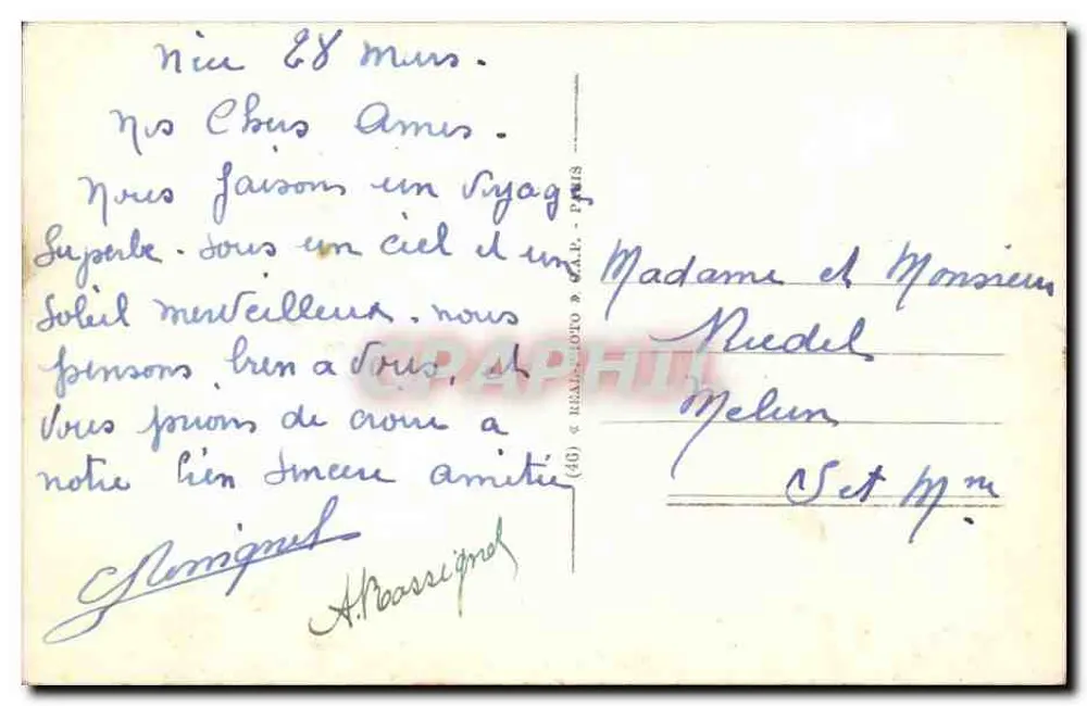 Vista dell'Hotel Ruhi — Nizza — editore CAR, n° 498 - Verso