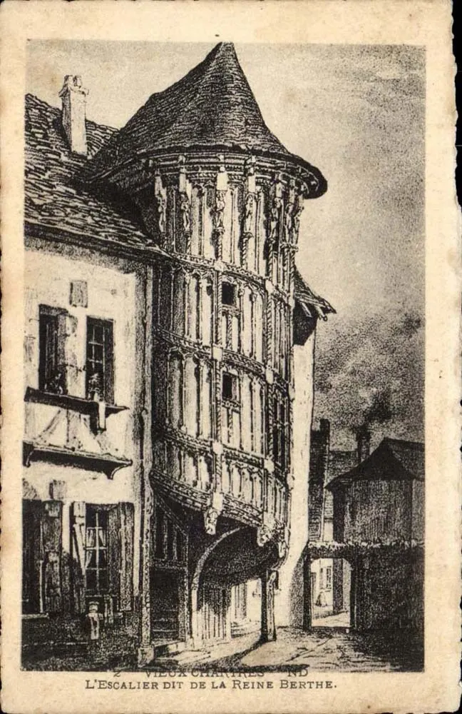 Die Treppe genannt 'der Königin Berthe' — Alt-Chartres — Verlag: Letellier, Paris - Vorderseite