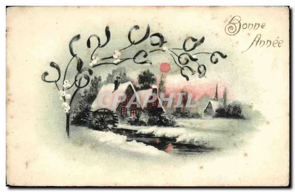 Winterlandschaft — Frohe Weihnachten — Verlag nicht sichtbar - Vorderseite