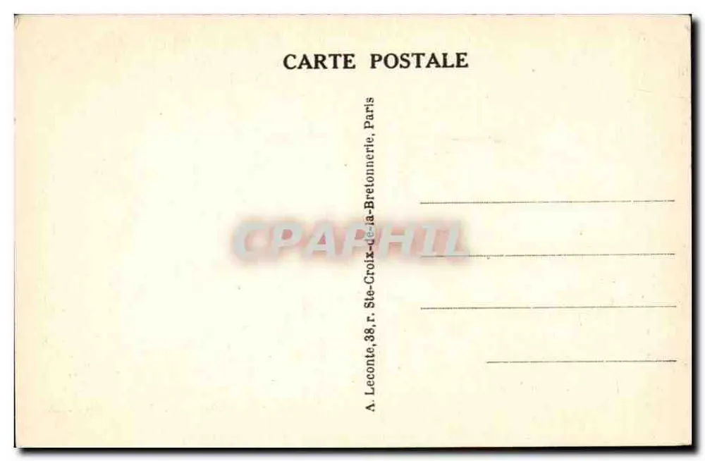 Paris — Jardim das Tuileries — Jardim das Tuileries — A. Leconte, 38, r. Ste-Croix-de-la-Bretonnerie, Paris - Verso