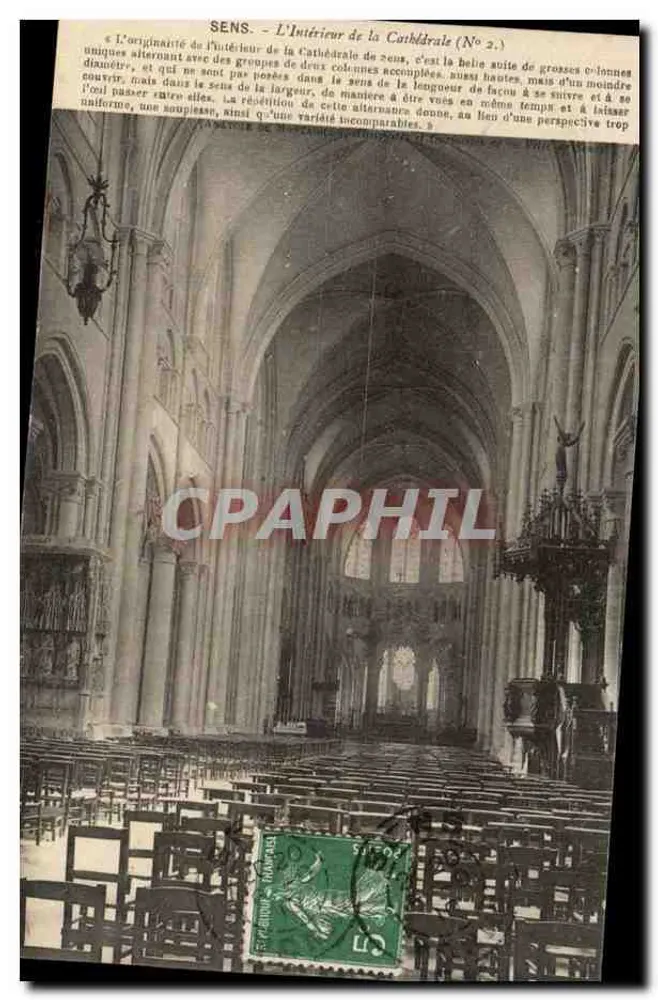 Sens - O Interior da Catedral (N° 2) - Editor não visível - Frente