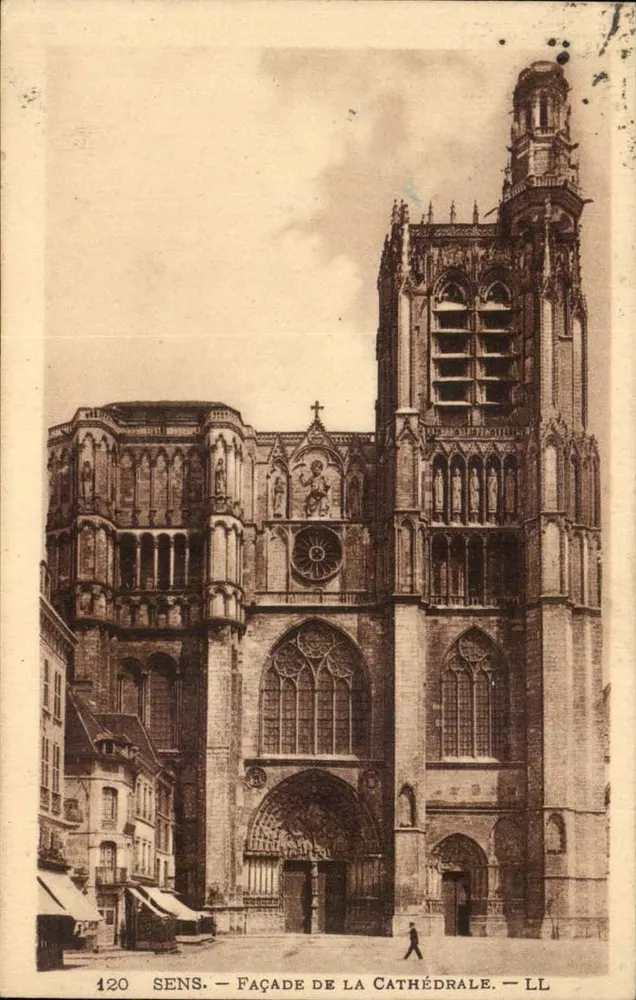 Sens — Facha da Catedral — LL - Frente