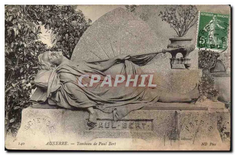 Túmulo de Paul Bert — Auxerre — editor ND Phot, n° 140 - Frente