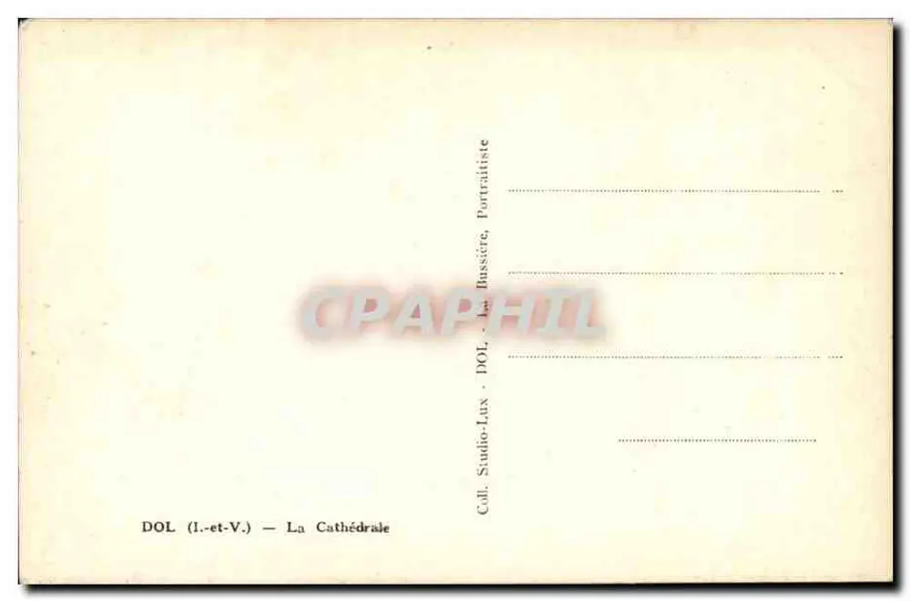Dol-de-Bretagne — A Catedral — Studio DOL (Dol-de-Bretagne) - Verso
