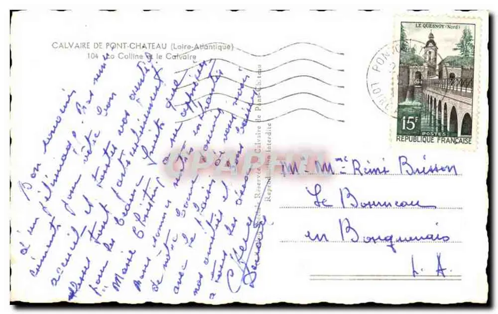 Calvaire de Pont-Château — Loire-Atlantique — unbekannter Verleger, Nr. 104 - Rückseite