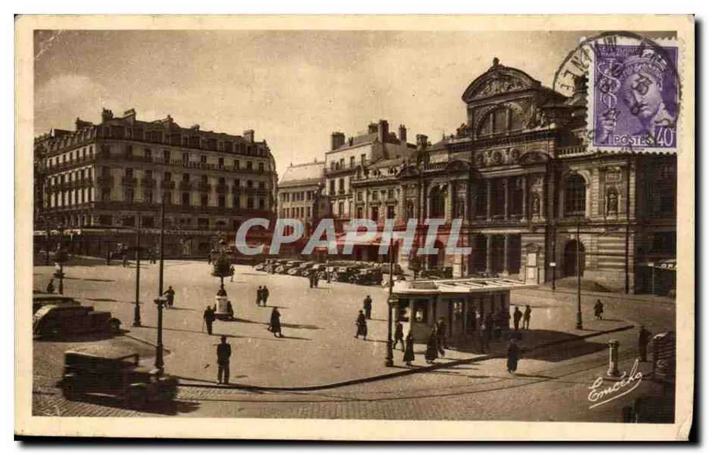 Angers - Place du Ralliement - Das Theater — Héliogravure Christi, n°170 - Vorderseite