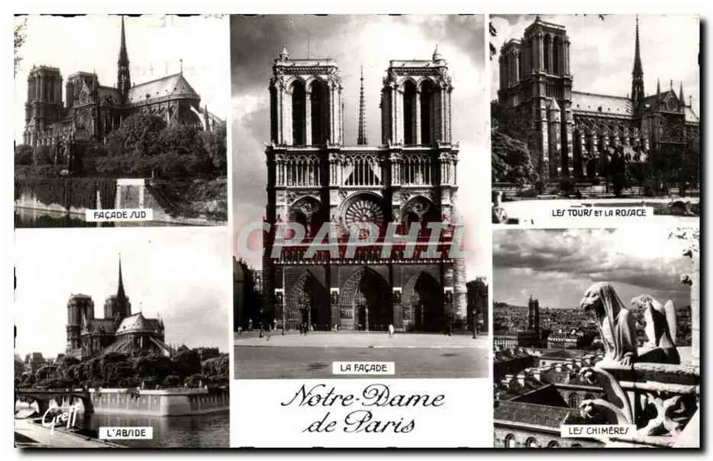 Notre-Dame de Paris — Vista composta — Grel & Cie, Paris - Frente