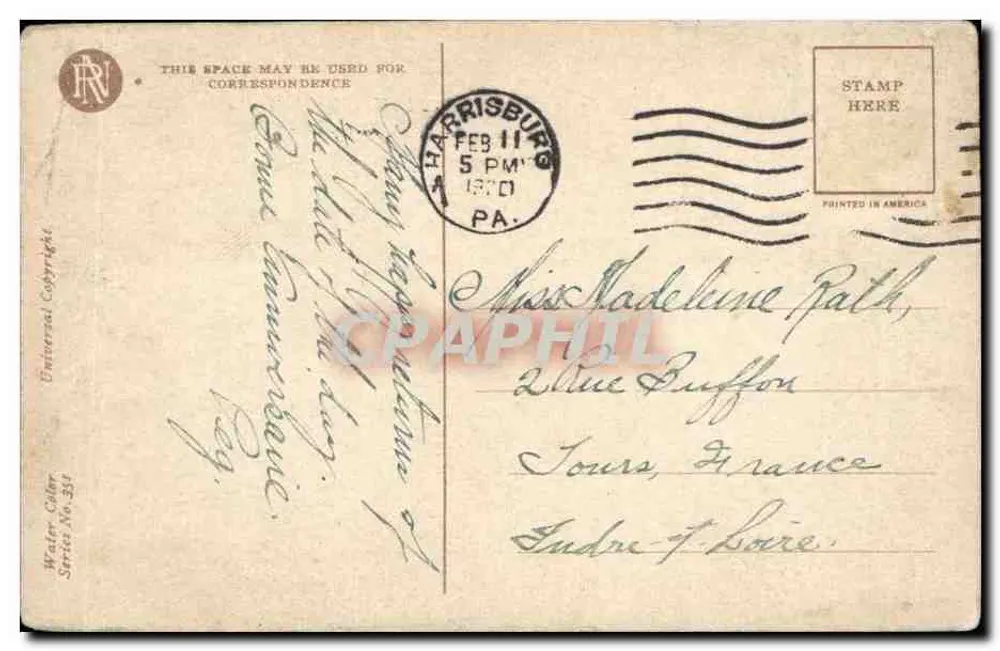 Ein Geburtstagsgruß — Reinthal & Newman, N.Y. — Serie 35 - Rückseite