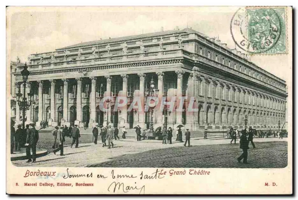 Bordeaux — O Grande Teatro — Marcel Delboy, Editor, Bordeaux - Frente