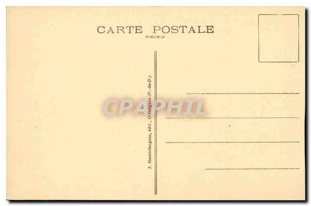 Le Mont-Dore — Route du Sancy — J. Gouttefangeas, Olliergues (P.-de-D.) - Verso