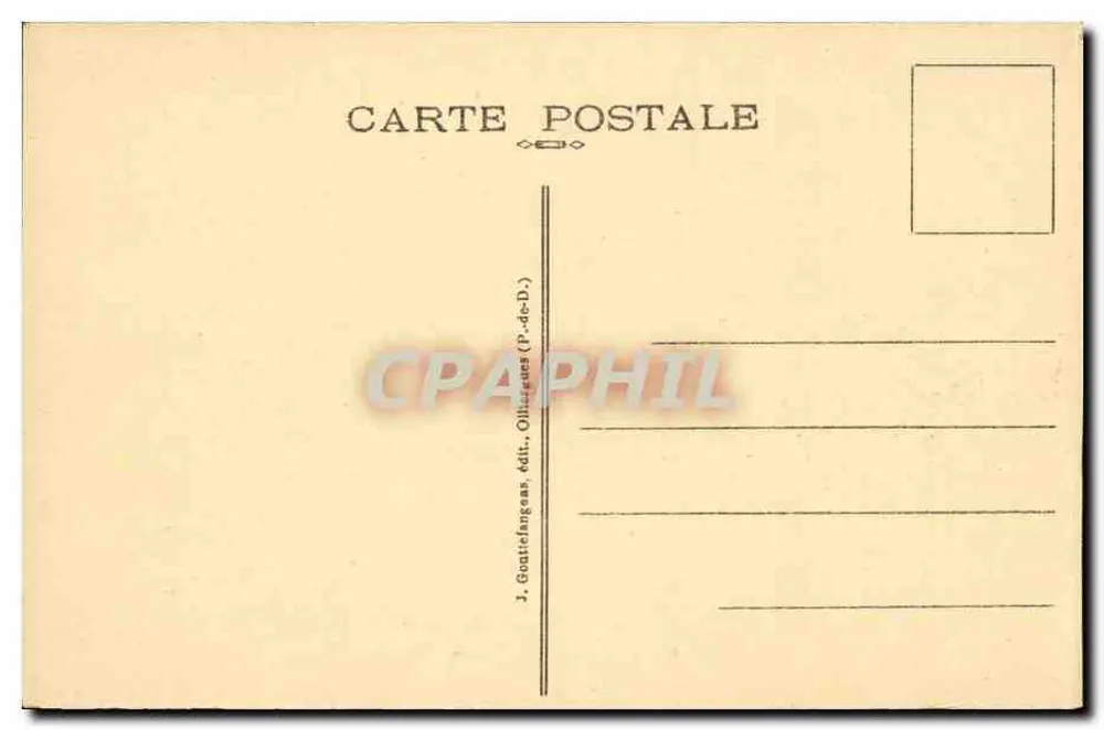 Le Mont-Dore — Tal des Sancy und der Capucin — Verlag J. Goutrefanges, Ollierges (P.-dc-D.) - Rückseite