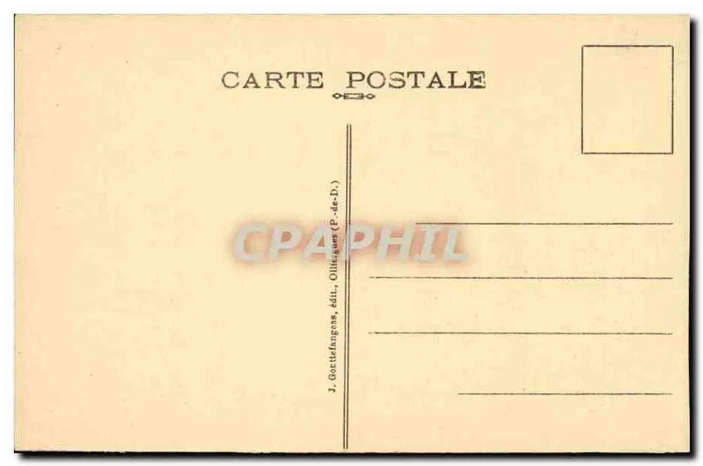 Le Puy de Sancy — 1886 m. de altitude — J. Gottetefangens, edit. Ollitecaues (F.-de-D.) - Verso