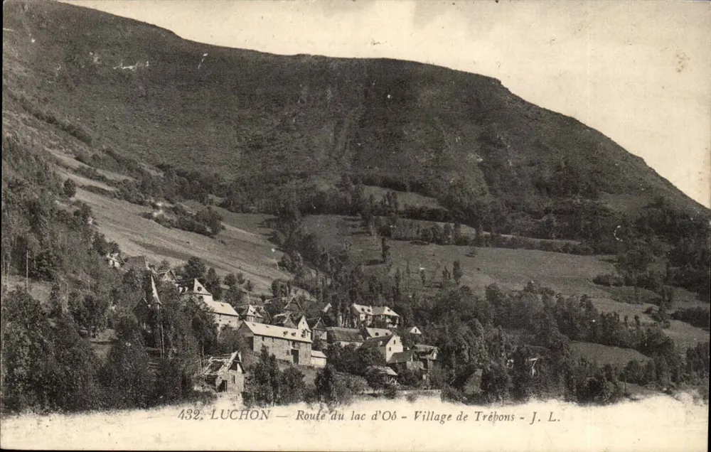 Luchon — Straße zum See d'Oô — Dorf Trébons — J. L. - Vorderseite