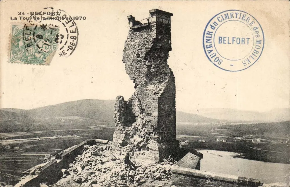 Die Turm von la Motte in Belfort — Erinnerung an den Friedhof der Mobilisierten — unbekannter Verlag, Seriennummer nicht sichtbar - Vorderseite