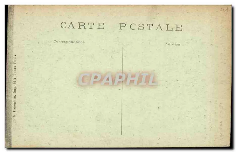 Vendôme (Loir-et-Cher) — Eingang zur Kirche der Dreifaltigkeit, ehemalige Abtei, 14. und 15. Jahrhundert — A. Papegau, Imp.édit Tournes-Paris - Rückseite