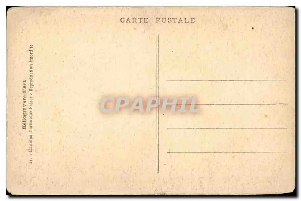 La Grande-Chartreuse - A Estrada do Mosteiro — Héliogravure d'Art, Edições Marino Feres, n°21 - Verso