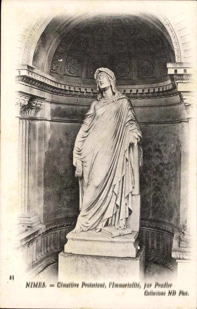 Nîmes — Cemitério Protestante, A Imortalidade, por Pradier — Coleções ND Phot. - Frente