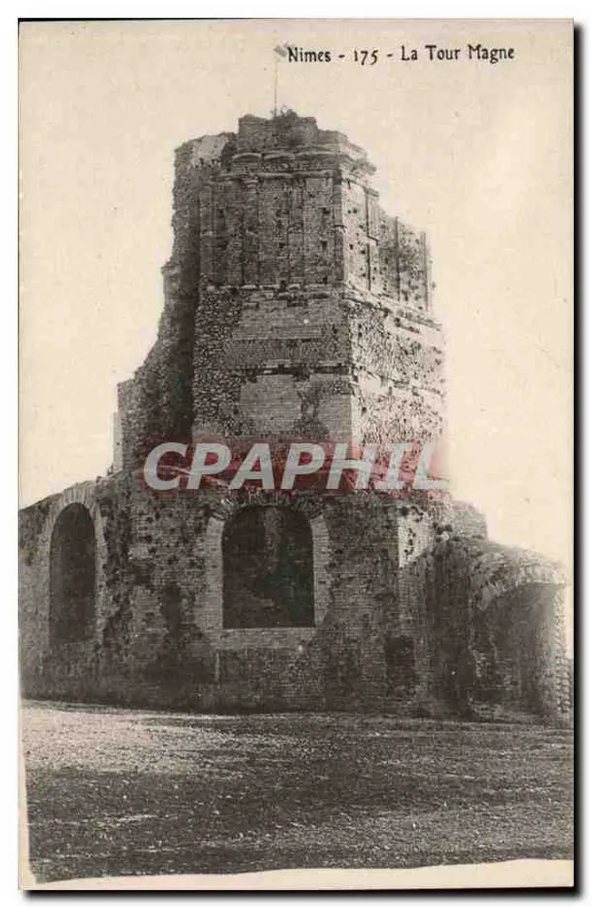 Nîmes - La Tour Magne — vista da torre romana — editor desconhecido, n° de série 175 - Frente
