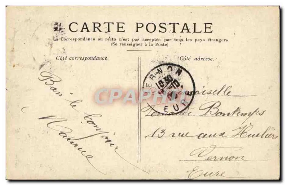 Paris — O Palácio do Luxemburgo — Editor não identificado - Verso
