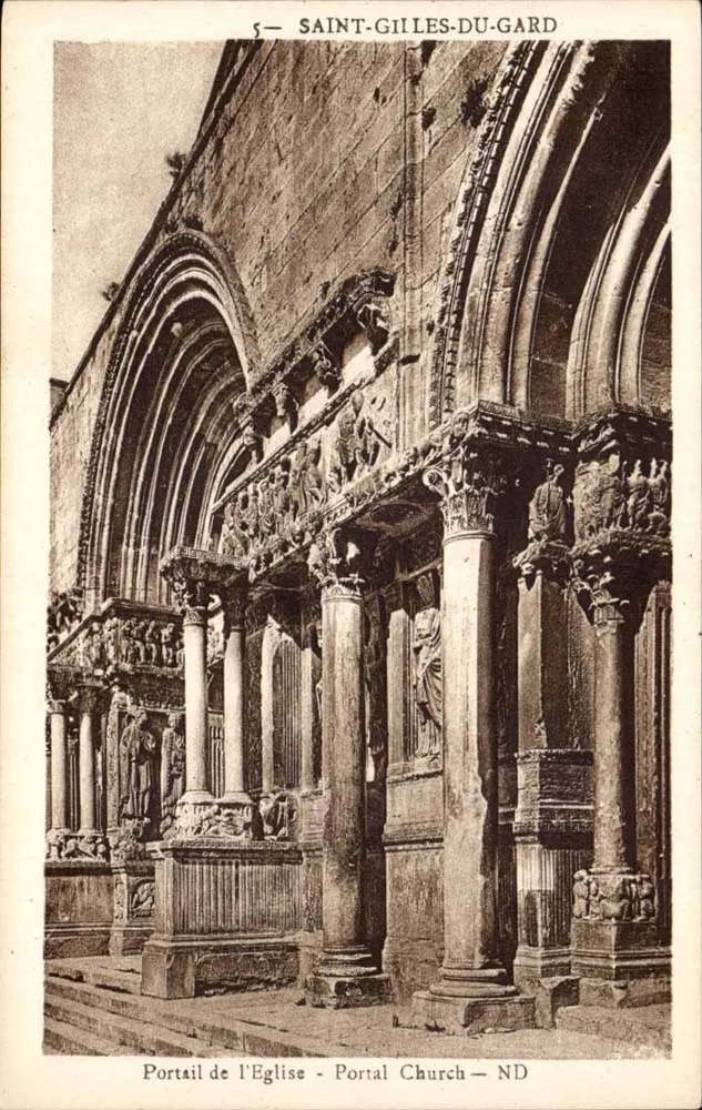 Saint-Gilles-du-Gard — Portal der Kirche — Verlag Levy & Delagen, Paris - Vorderseite
