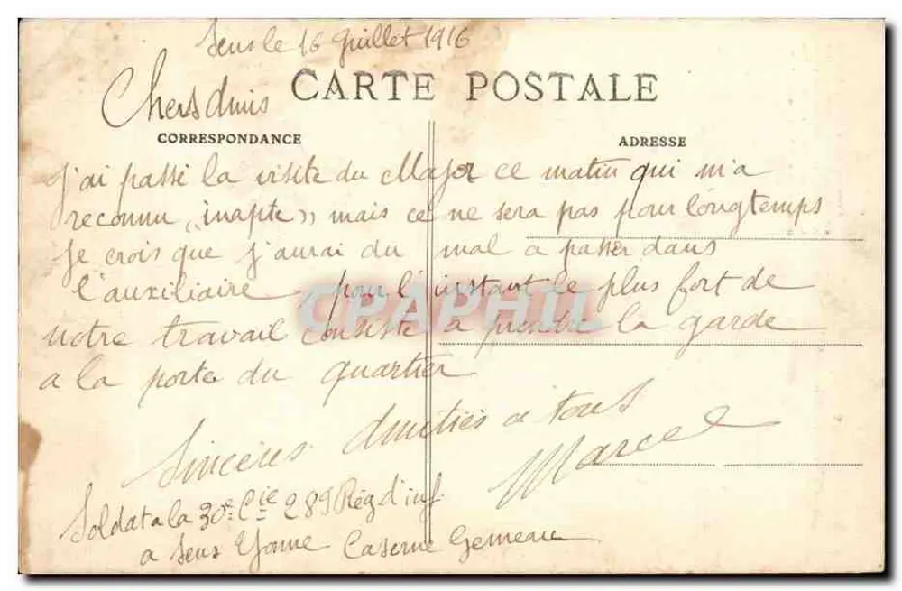 Sens — As Grades do Arcebispo — editor desconhecido - Verso