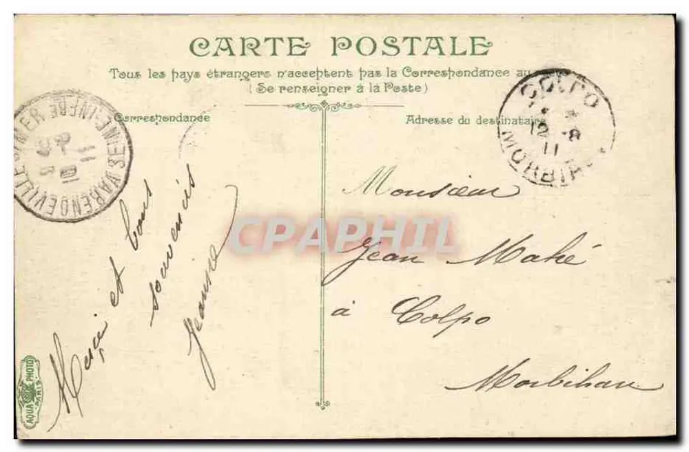 Dieppe — Das Casino und der Strand vom alten Schloss aus — unbekannter Verlag, Nr. 32 - Rückseite