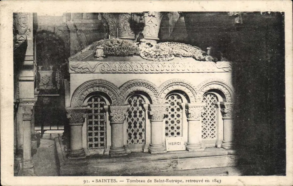 Saintes — Túmulo de São Eutrópe, descoberto em 1843 — editor desconhecido, n° 91 - Frente