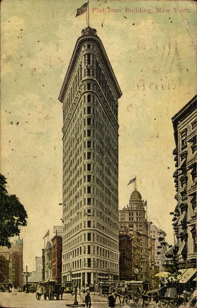 Flat Iron Building, Nova Iorque — vista do edifício emblemático — Success Postal Card Co., Nova Iorque, No. 1006 - Frente