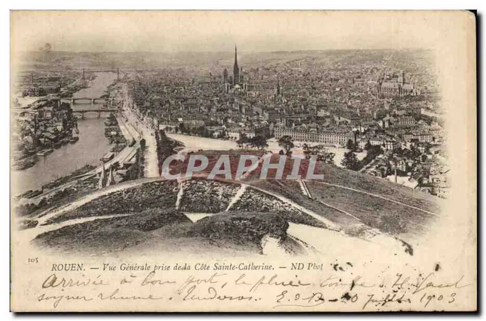 Rouen — Allgemeine Ansicht von der Côte Sainte-Catherine — ND Phot - Vorderseite